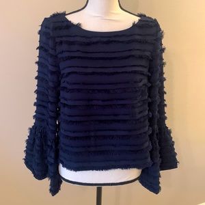 Club Monoco Eyelash Fringe Trim Top